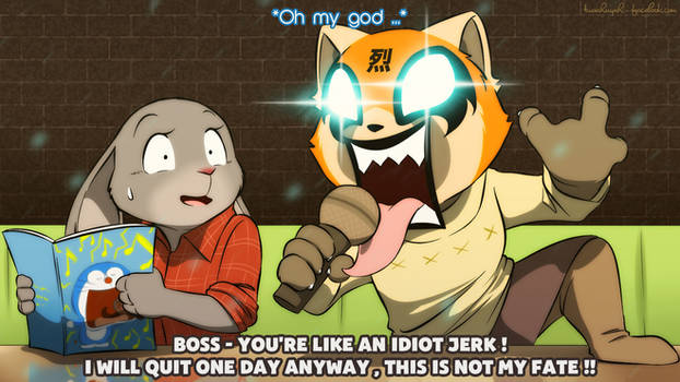 Fan Art : Judy Hopps and Aggretsuko