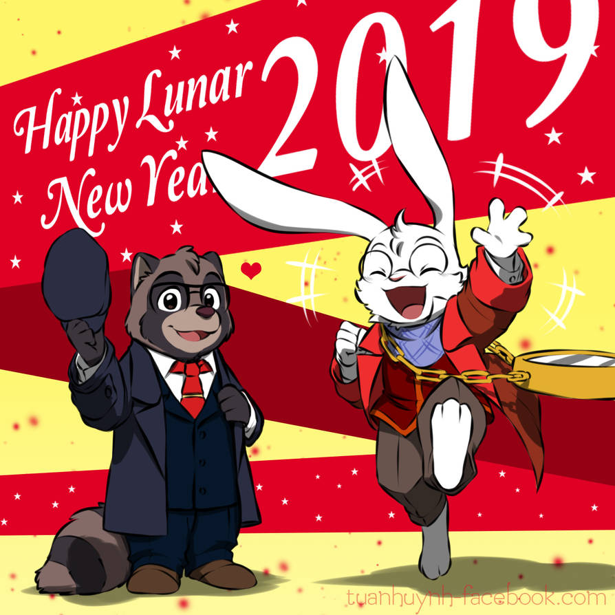 My OC - Happy Lunar New Year 2019 - First art