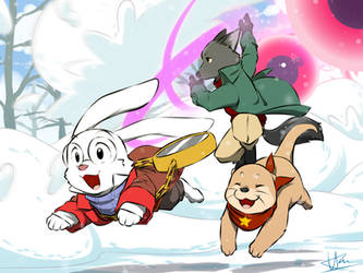 The snowball fight !