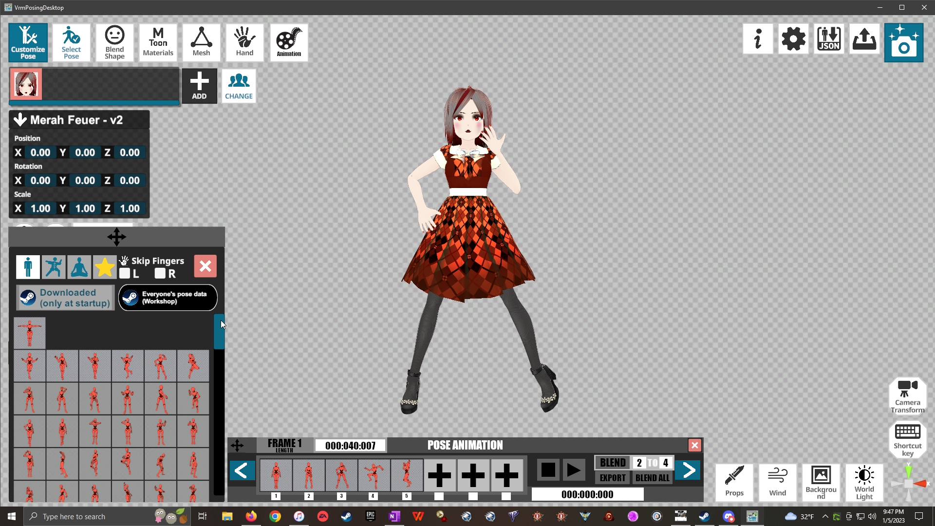 VRM Posing Desktop - Animation mock up GUI by BEAMER3K on DeviantArt