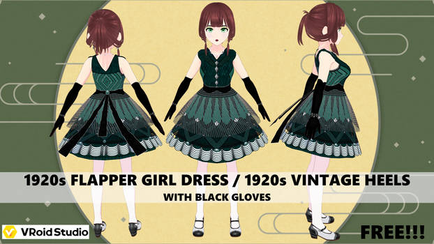 1920s Flapper Girl Dress / 1920s Vintage Heels - 3