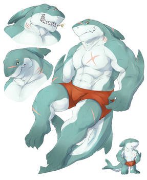Buff Shark Dude