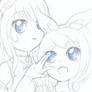 Kagamine Rin and Megurine Luka (Sketch)