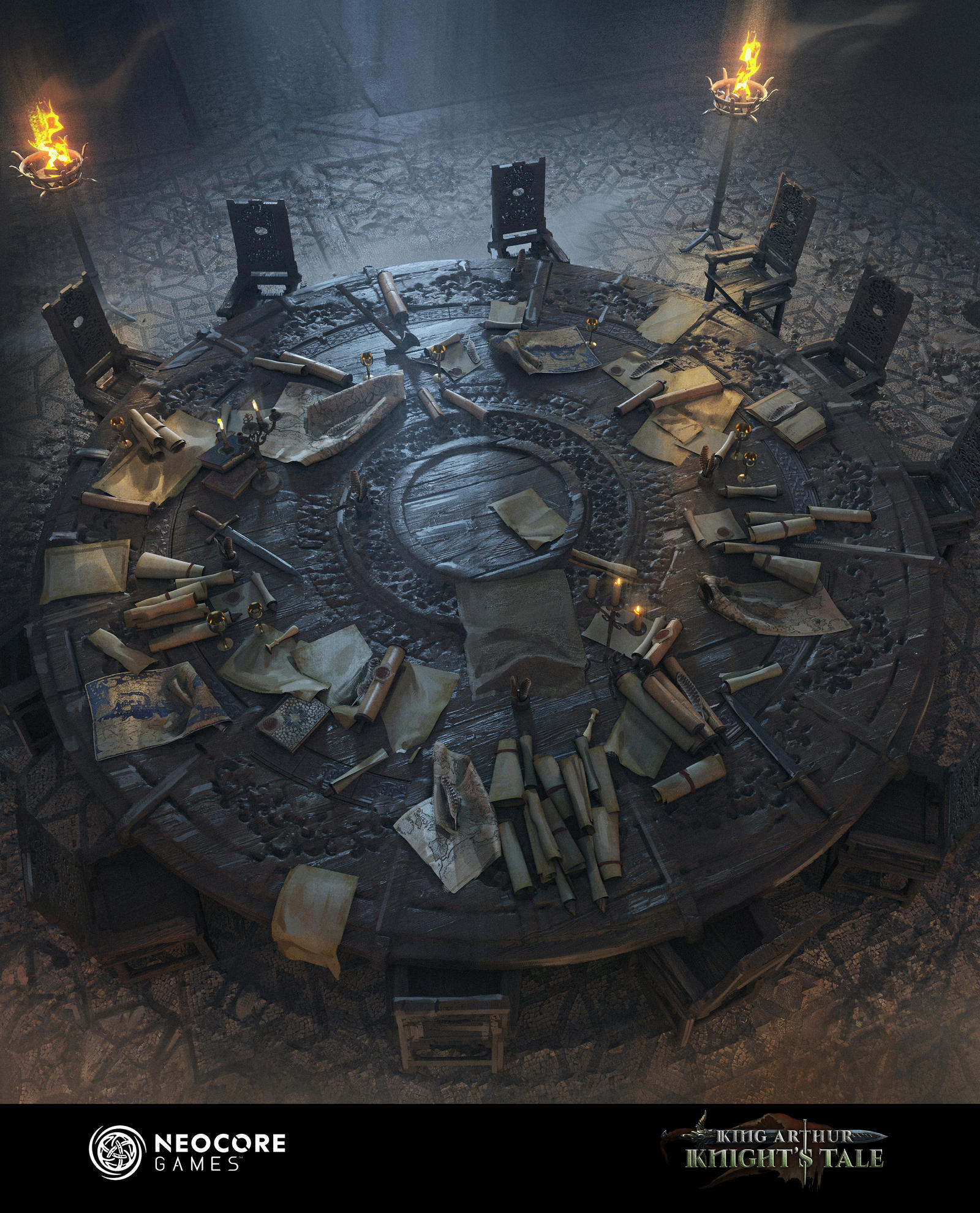 Shadowy Round Table Round table by LaszloEde on DeviantArt