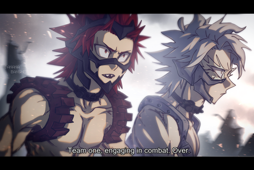 Kirishima and Tetsutetsu - My Hero Academia