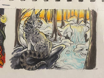 Aceo #58 - Icy stream