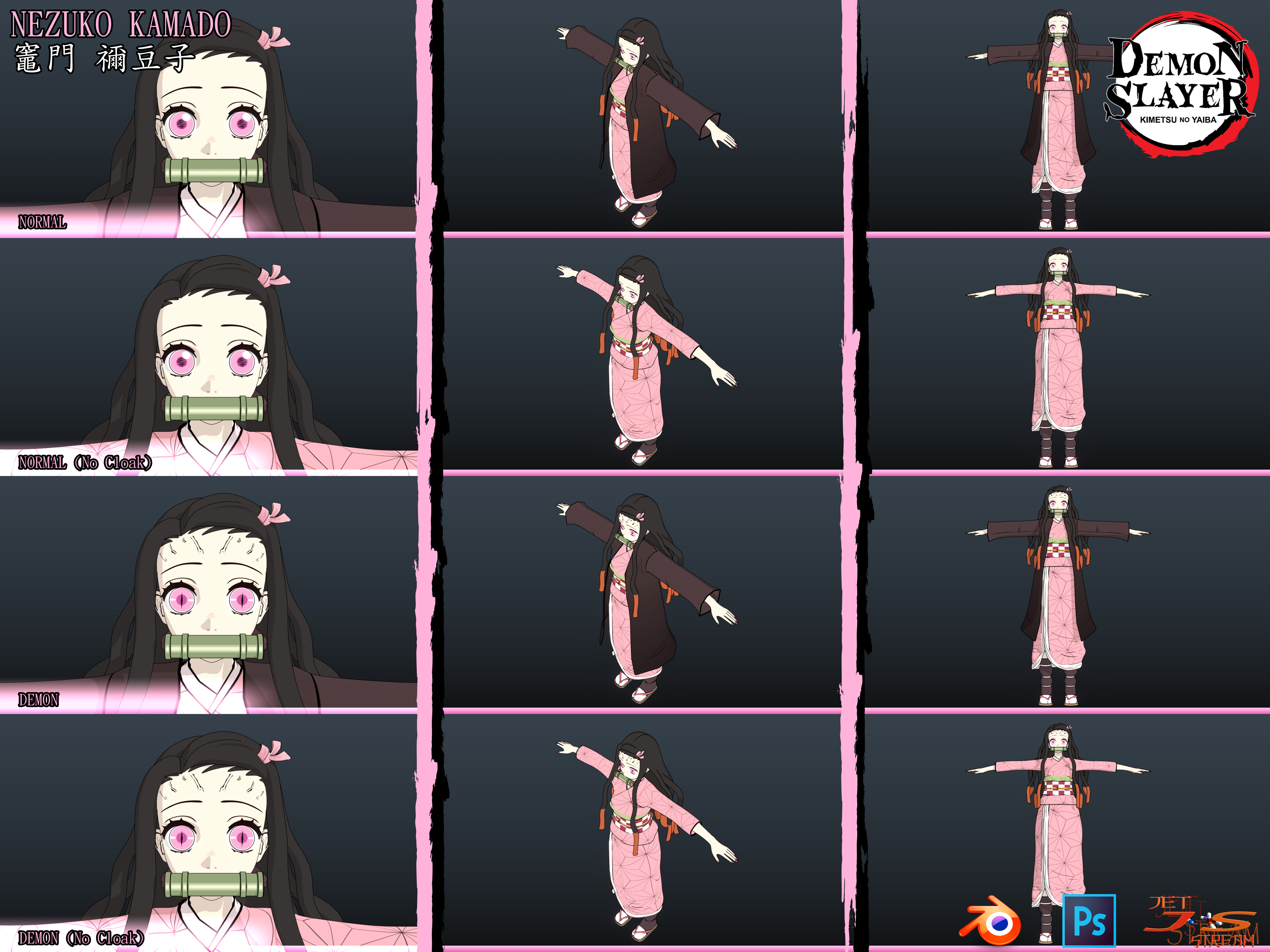 Nezuko Demon Slayer, 3D models download