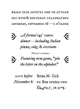 Birthday Invitation 2008