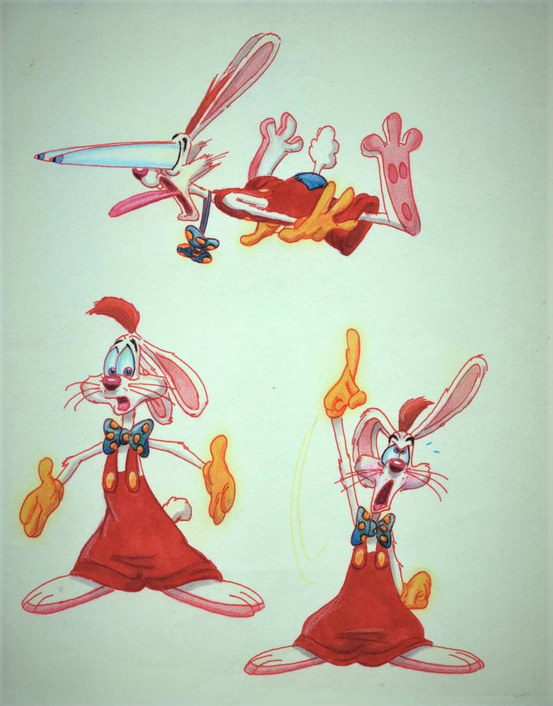 Disney-Amblin_Roger Rabbit Model Sheet 2 by BecDeCorbin on DeviantArt