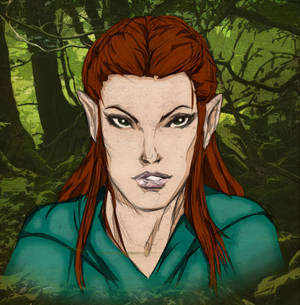 Colours on K R Thompson's Tauriel sketch
