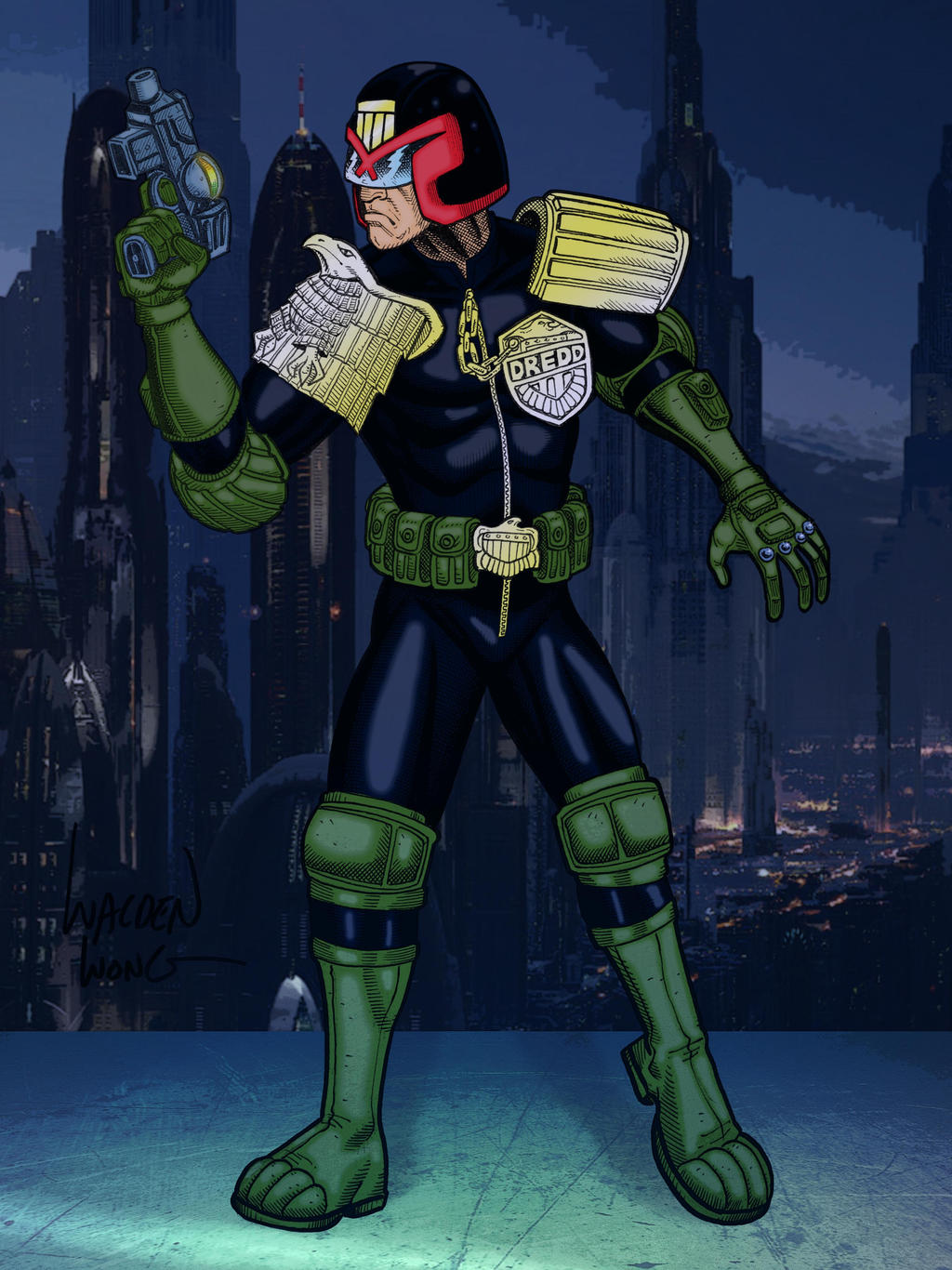 Colours on Walden Wong's Judge Dredd