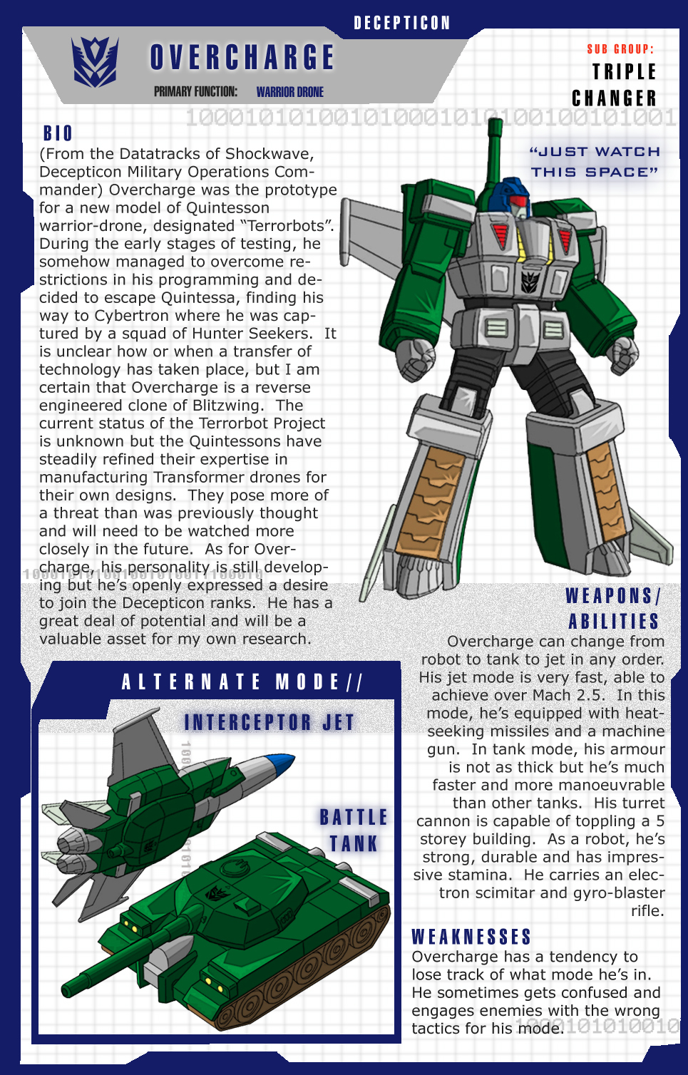 Overcharge profile