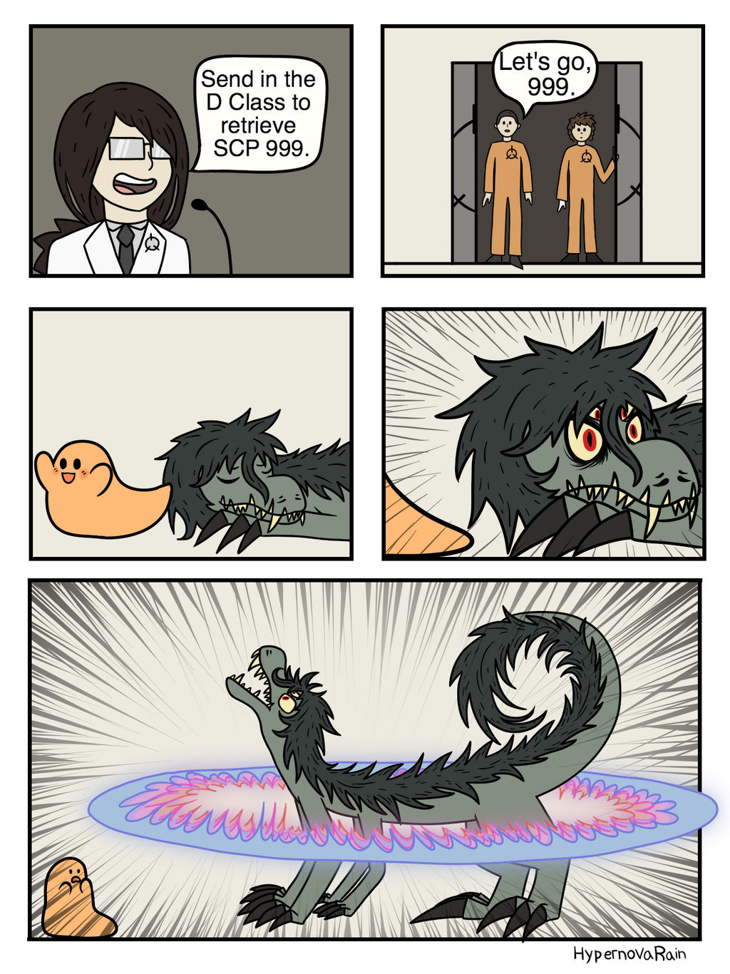 SCP682 and SCP999 page 5 by HypernovaRain on DeviantArt