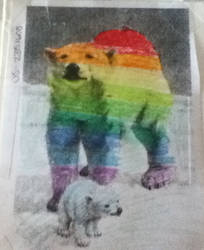 Rainbow Polar Bear - Post Card