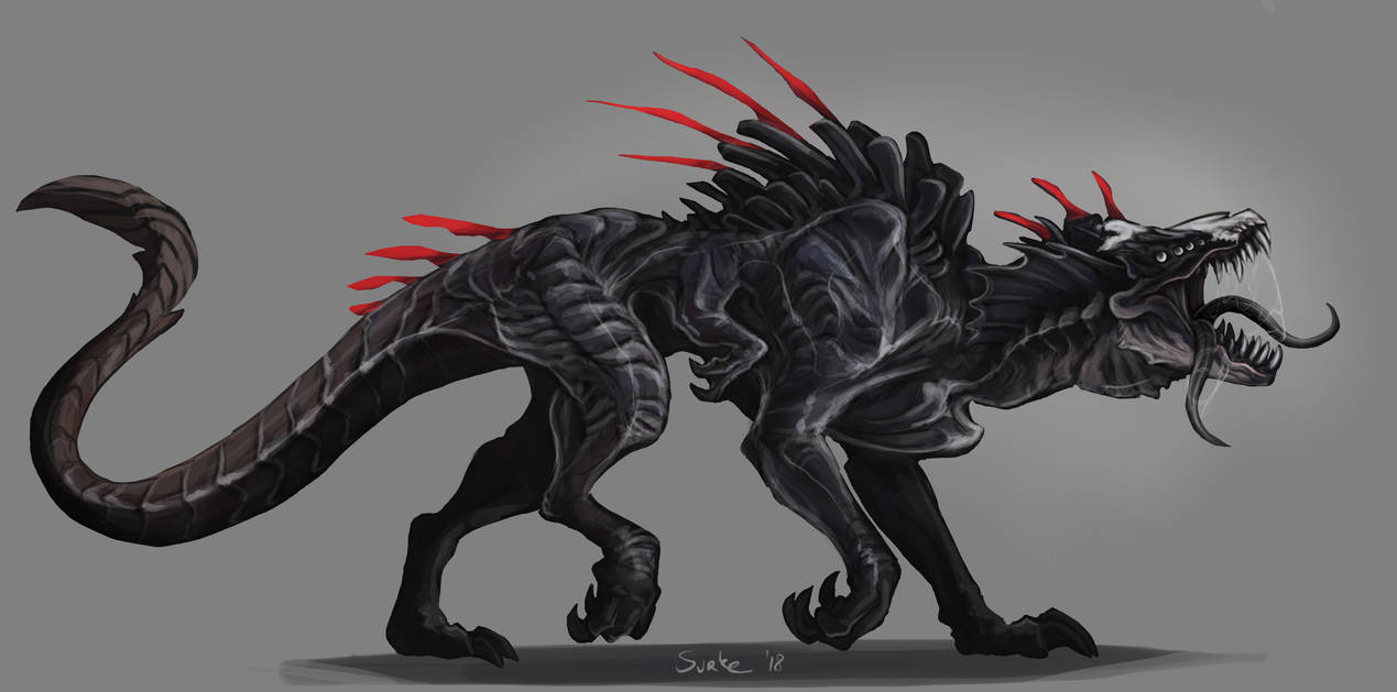 Commission - Alien creature by Surk3 on DeviantArt