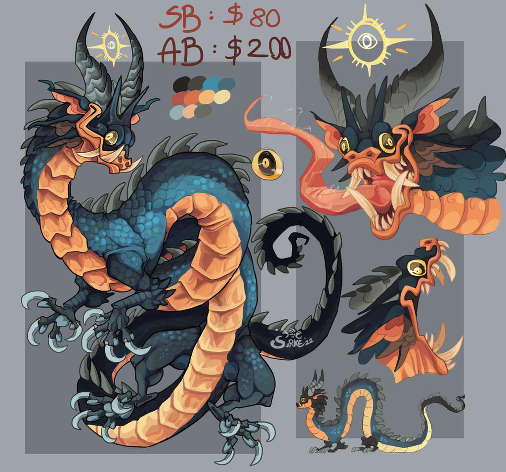 Eastern Dragon Rework Eastern dragon adopt - OPEN by Surk3 on DeviantArt
