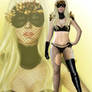 Lady Gaga Golden Spiked Mask