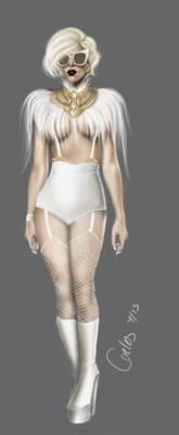 GAGA WHITE HAIR COSTUME