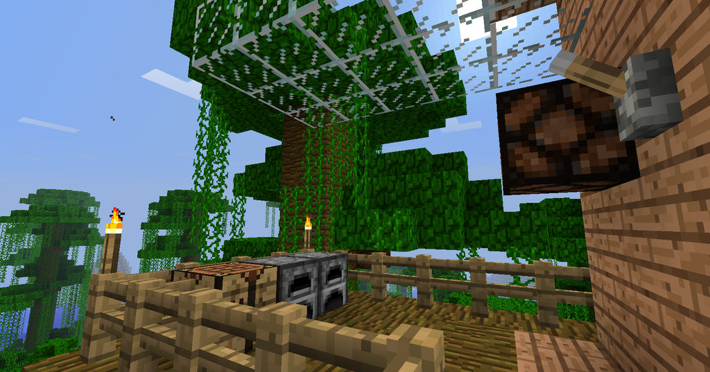 Minecraft Tree House Outdoor Kitchen By Trancendency On Deviantart