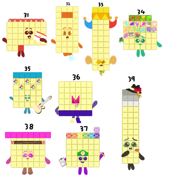 Sticker Numberblocks (31-39) by Luni138 on DeviantArt