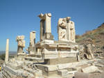 ruins and statues