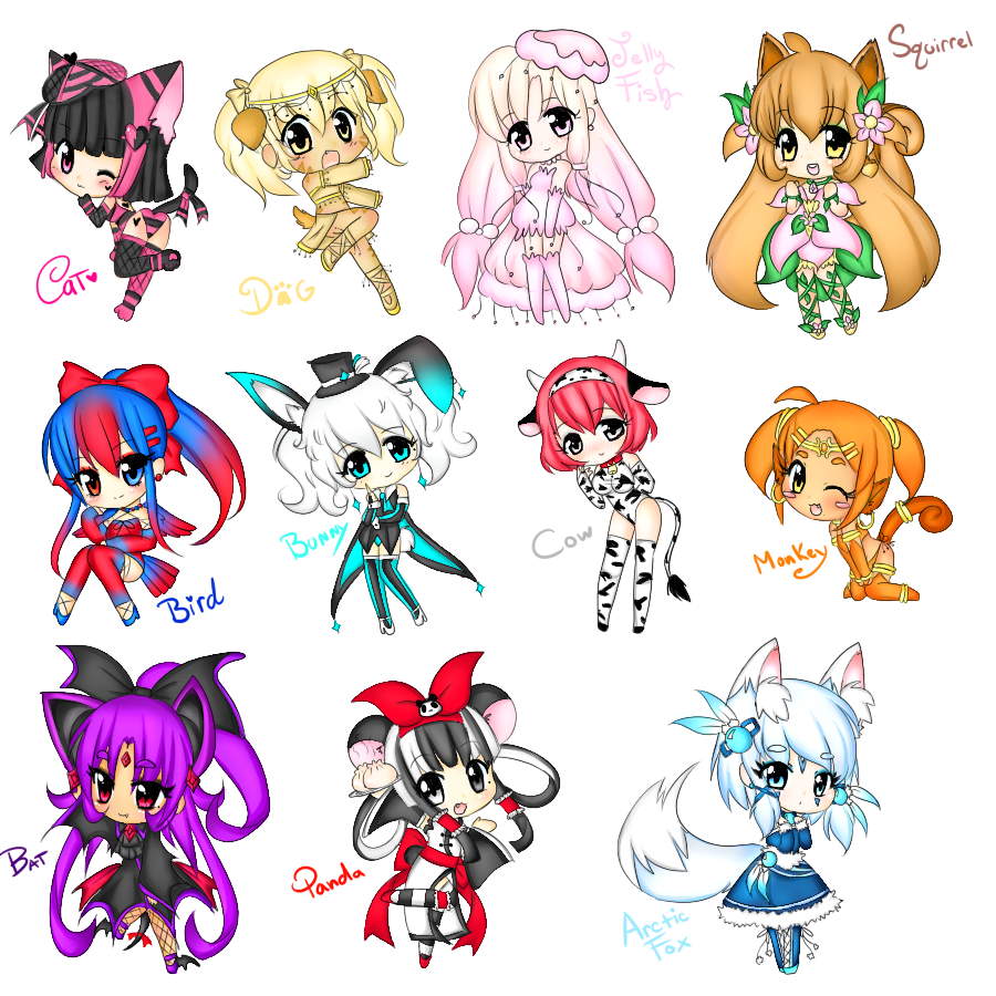Animal Chibi Adoptables ( CLOSED~) by StarryStellary on DeviantArt Animal Chibi Adoptables ( CLOSED~) by StarryStellary on DeviantArt