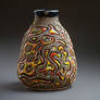 Ceramic vase with abstract pattern_1