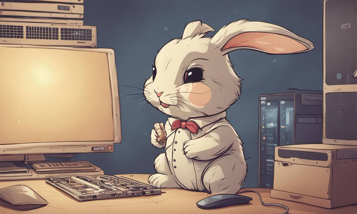 Bunny Rabbit Anime Computer IT bunny by NiklasArmex on DeviantArt