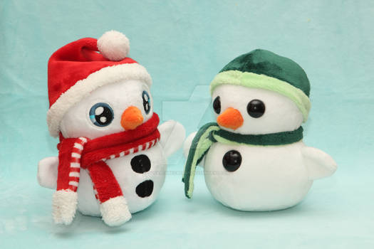 Warm hug from a cold toy - handmade snowman plush