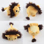 Kawaii little lion pebble plushie