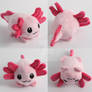 Kawaii little axolotl pebble plush