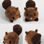 Kawaii little beaver pebble plushie