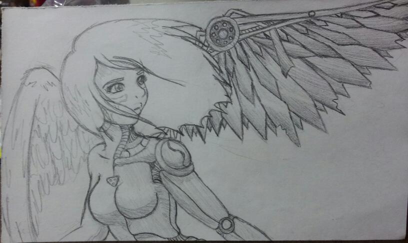 battle angel alita - pencil