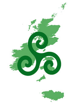 Celtic Languages Map Emblem