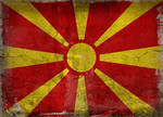 Macedonia Flag Grunge