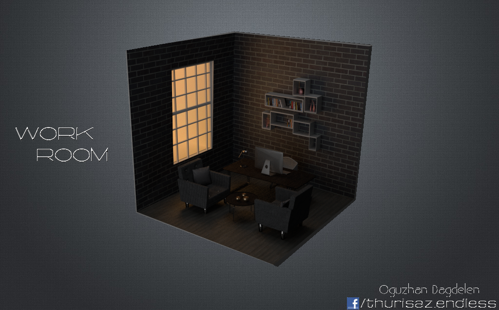 Work Room 3D Model - Oguzhan Dagdelen