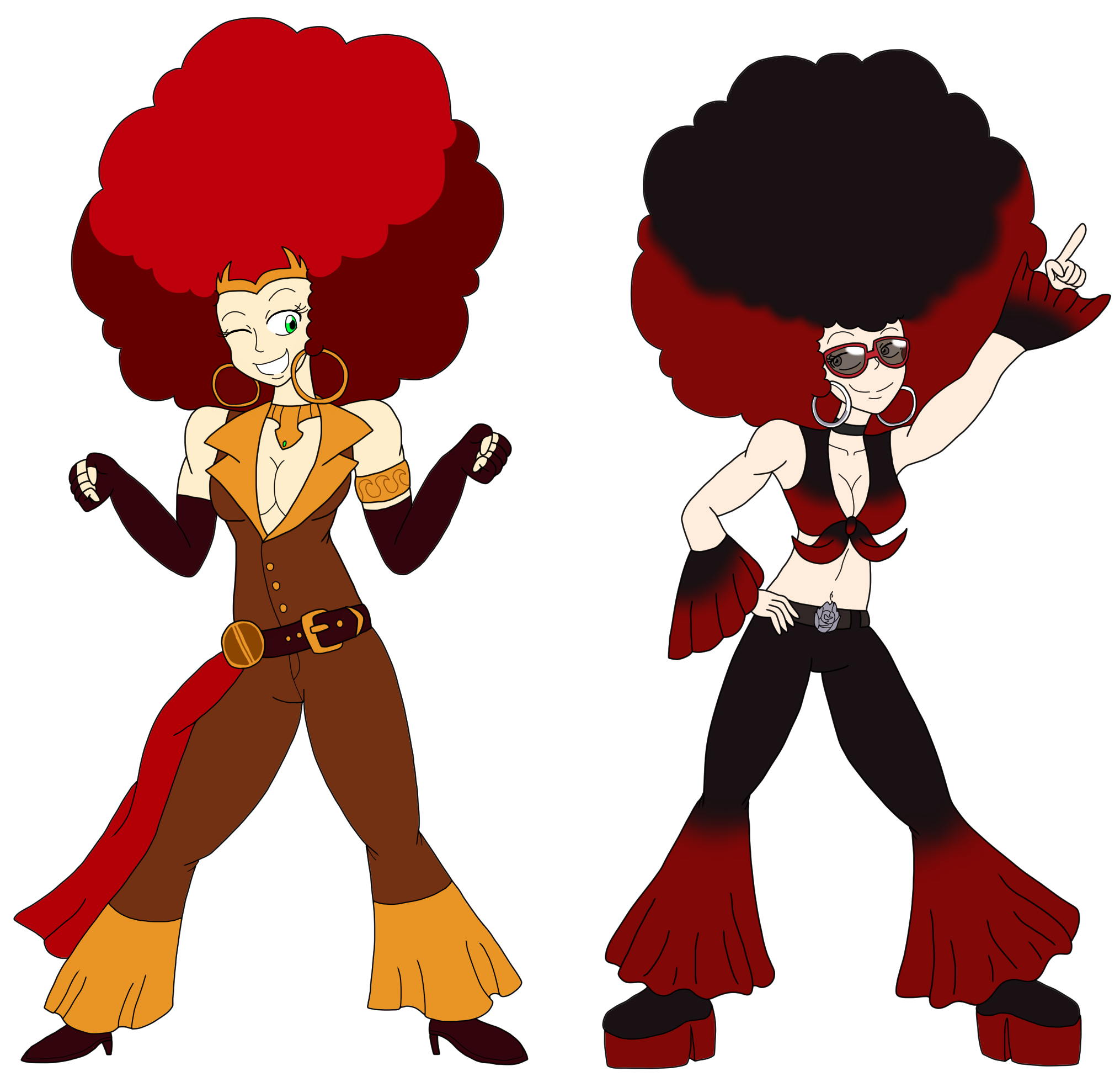 P5 Girls Square Afros by TheAmazingMisterZ on DeviantArt