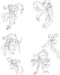 Skullgirls Oc's Poses by YingYangHeart