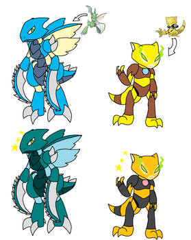 Kaishin Scyther and Arkarrinian Abra