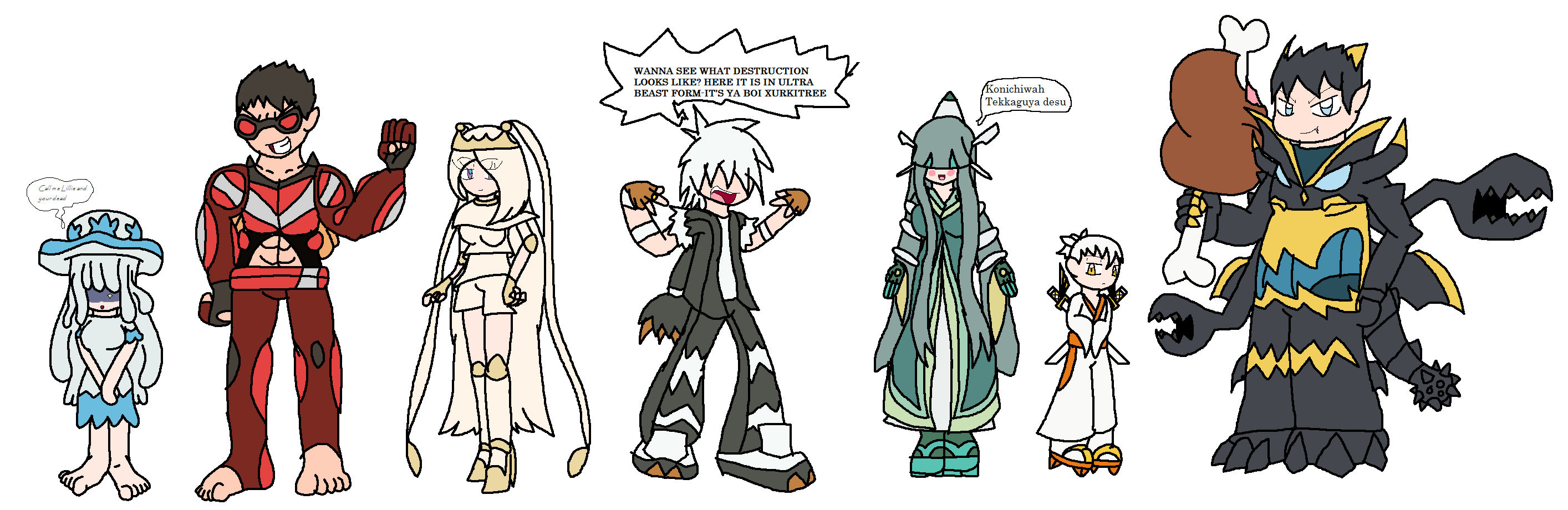 Ultra Beast Gijinkas by JinchuurikiHunter.deviantart.com on @DeviantArt