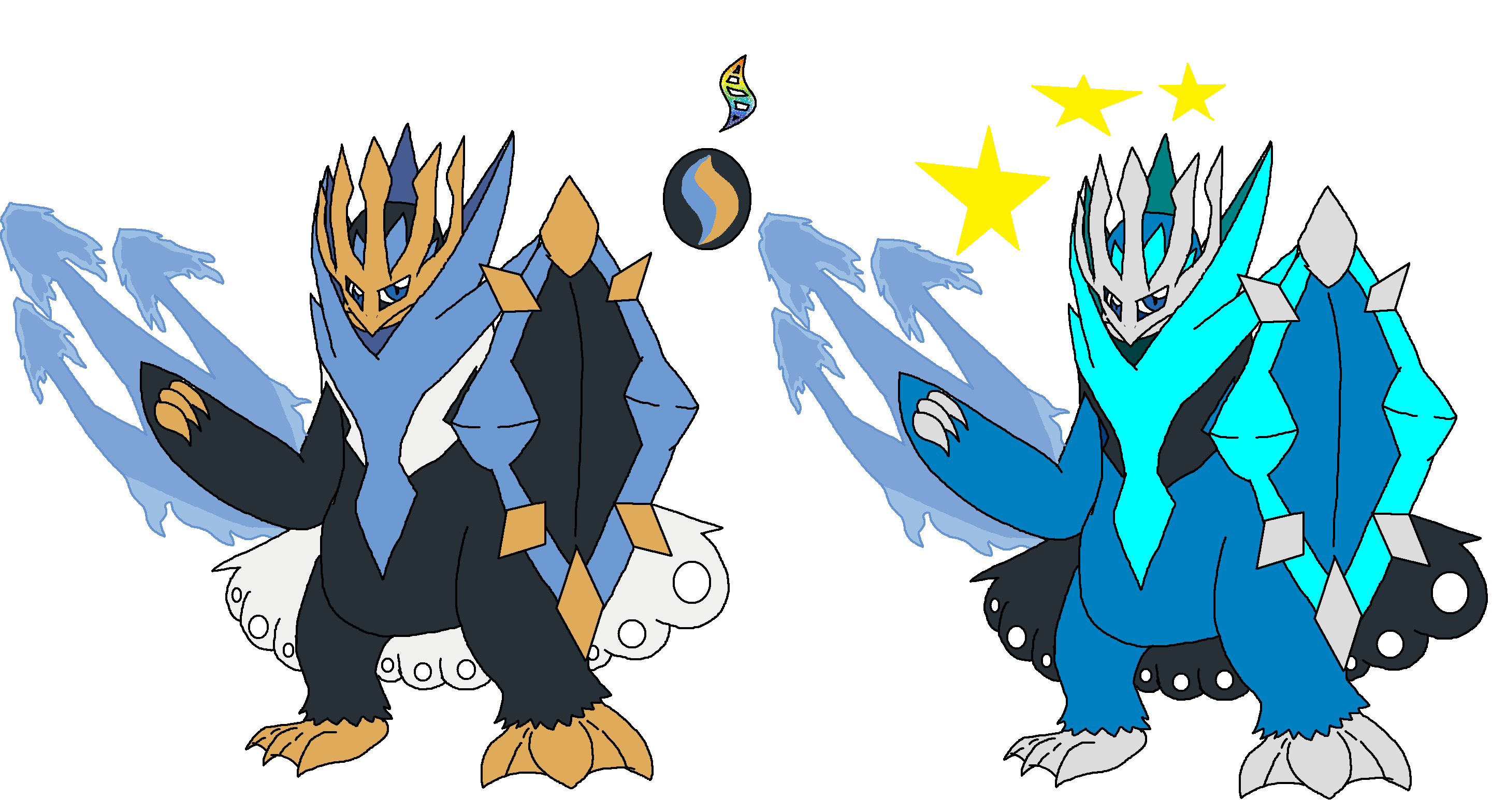 Empoleon x Mega Rayquaza Commision by RubyRome on DeviantArt