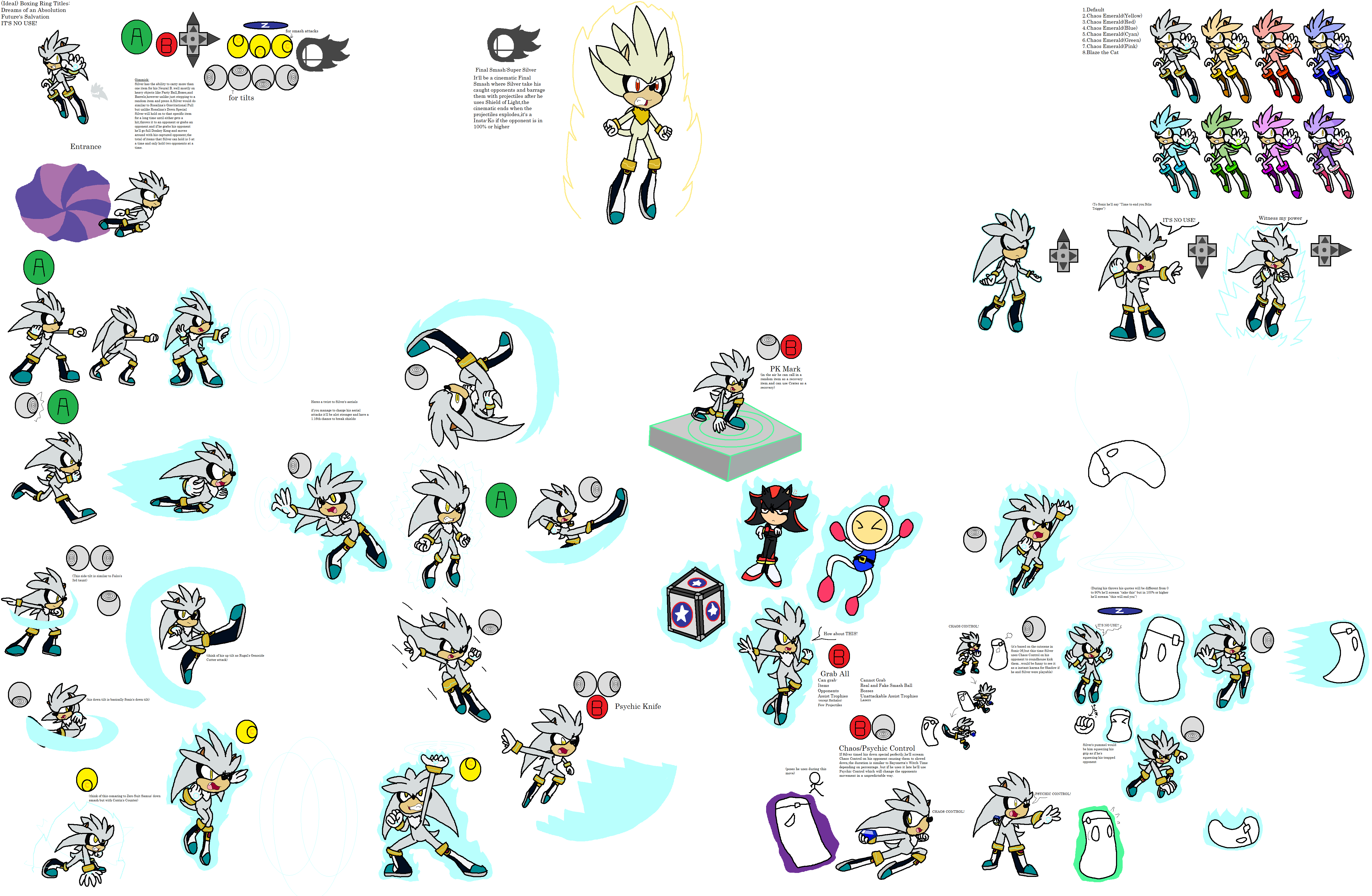 Ssb Move Set Silver's Smash Bros moveset by YingYangHeart on DeviantArt