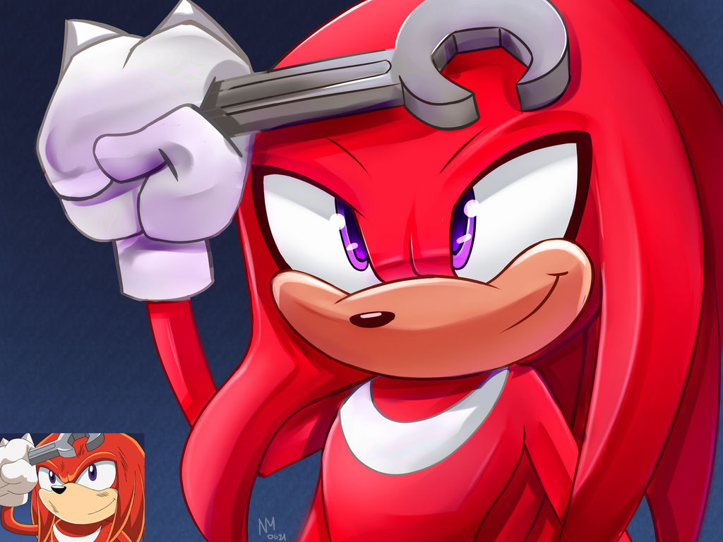 Knuckles redraw by Minorinu on DeviantArt