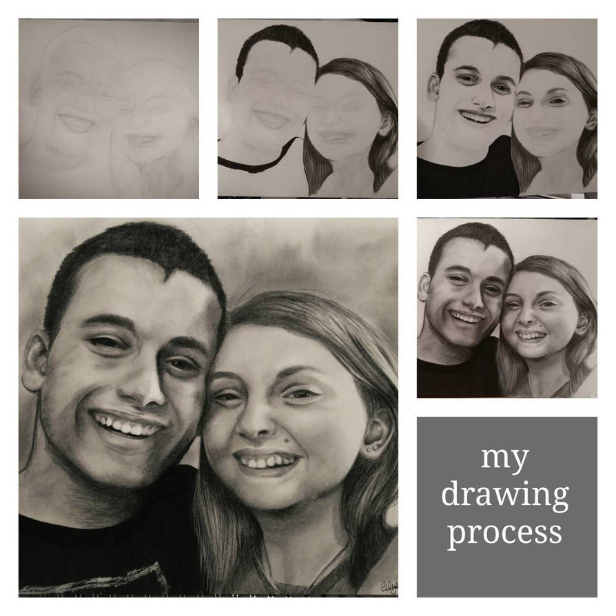 Drawing Mid Process My drawing process by Allycat907 on DeviantArt
