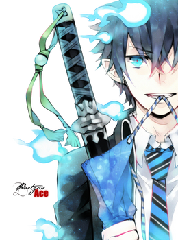 Render Rin Okumura flamme bleue