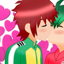 Haru and Yuujin first kiss