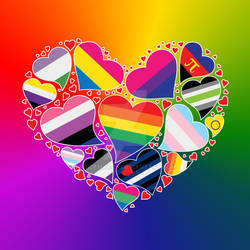 LGBTQA Community Pride Heart