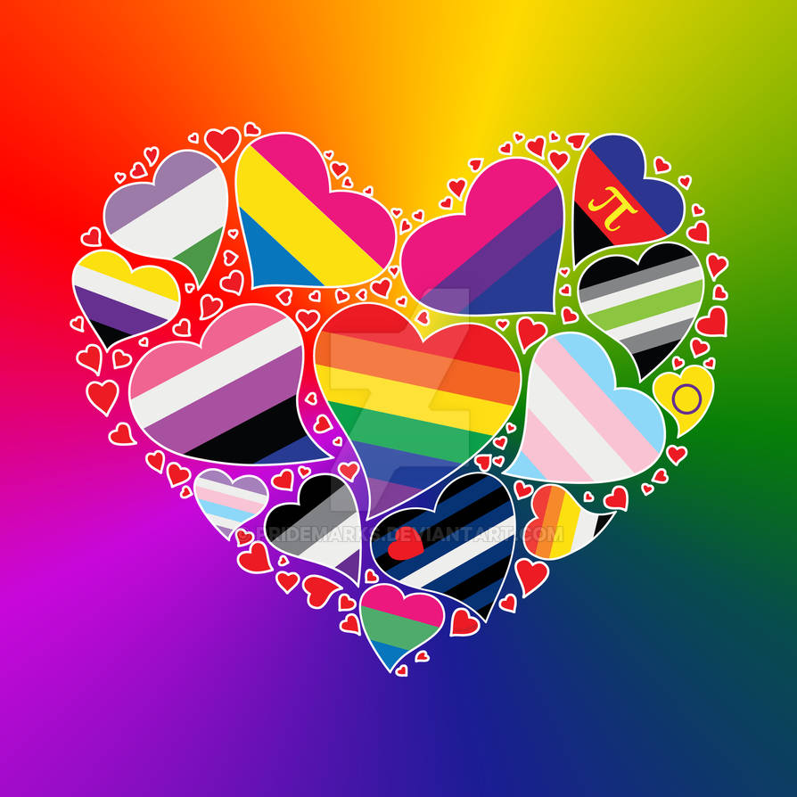 LGBTQA Community Pride Heart