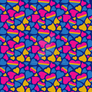 Pansexual Pride Hearts Pattern