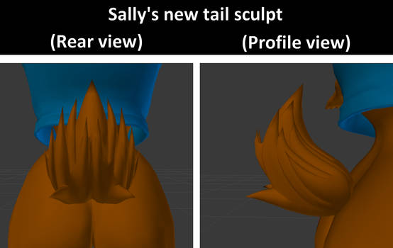 Sally's new tail sculpt